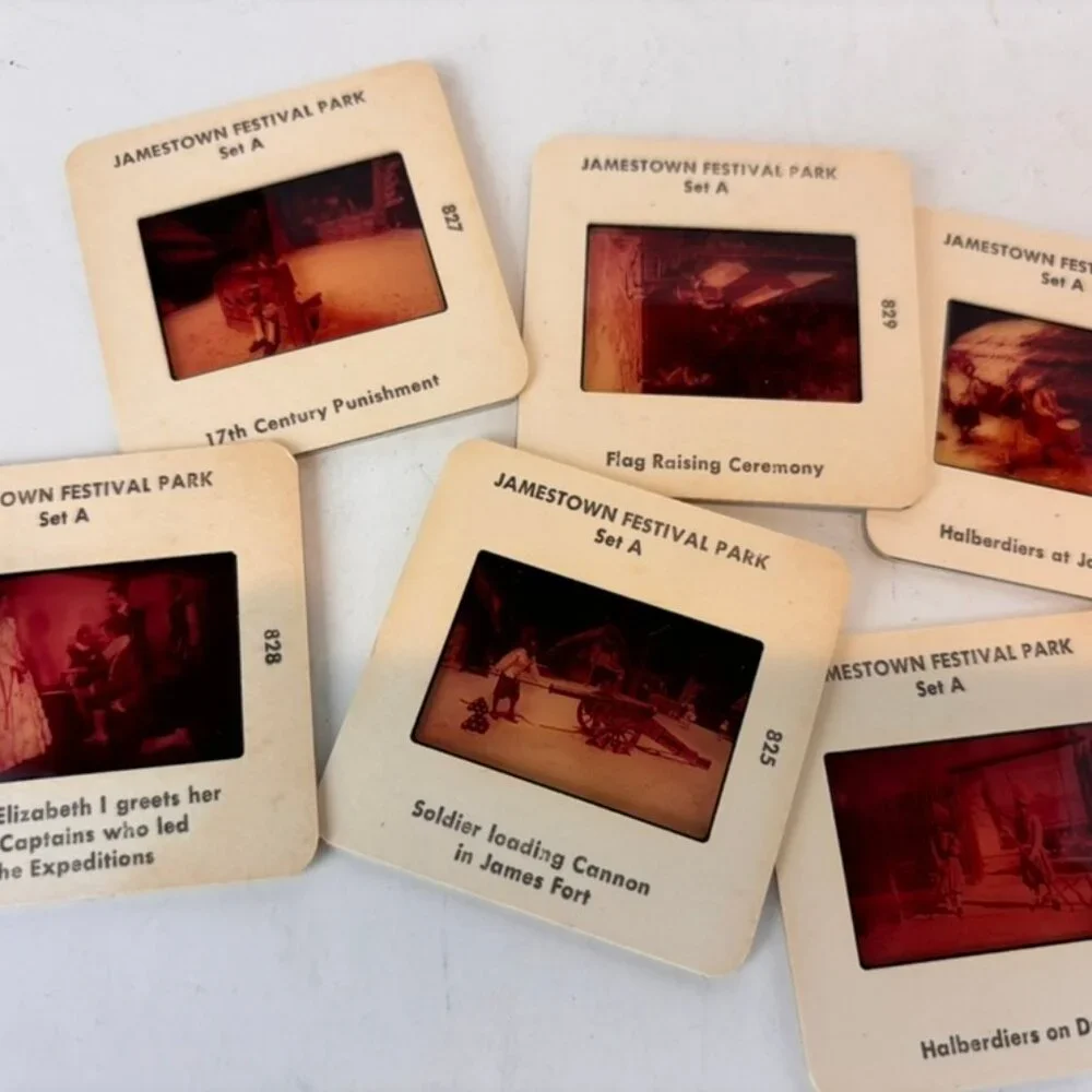 Vintage 1970s Photo Slides of Jamestown, Festival Park VA